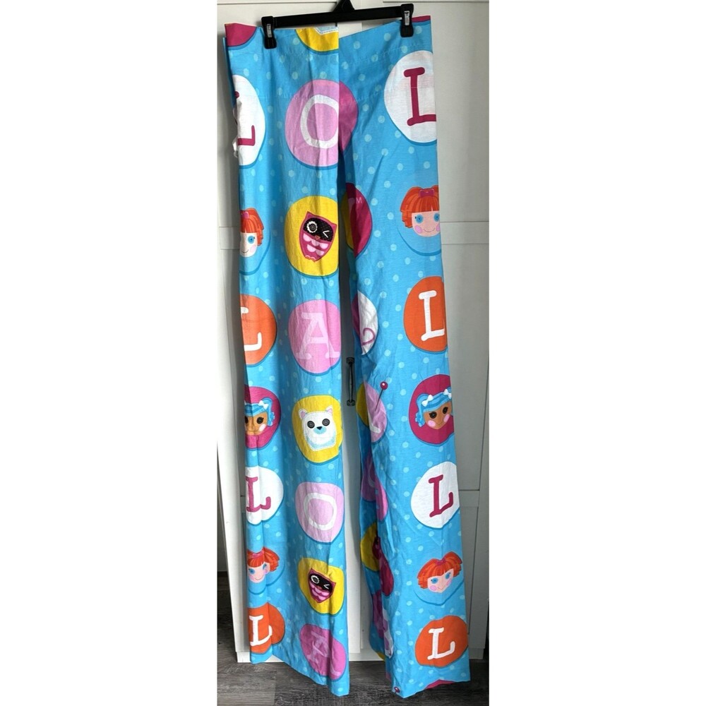 Lalaloopsy Curtains 2 Panel Set Blue Polka Dot Girls Window Treatment 31x64